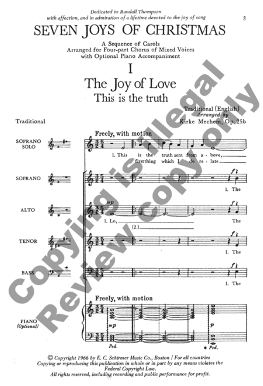 The Seven Joys of Christmas (Choral Score) 4-Part scores gallery preview page 23
