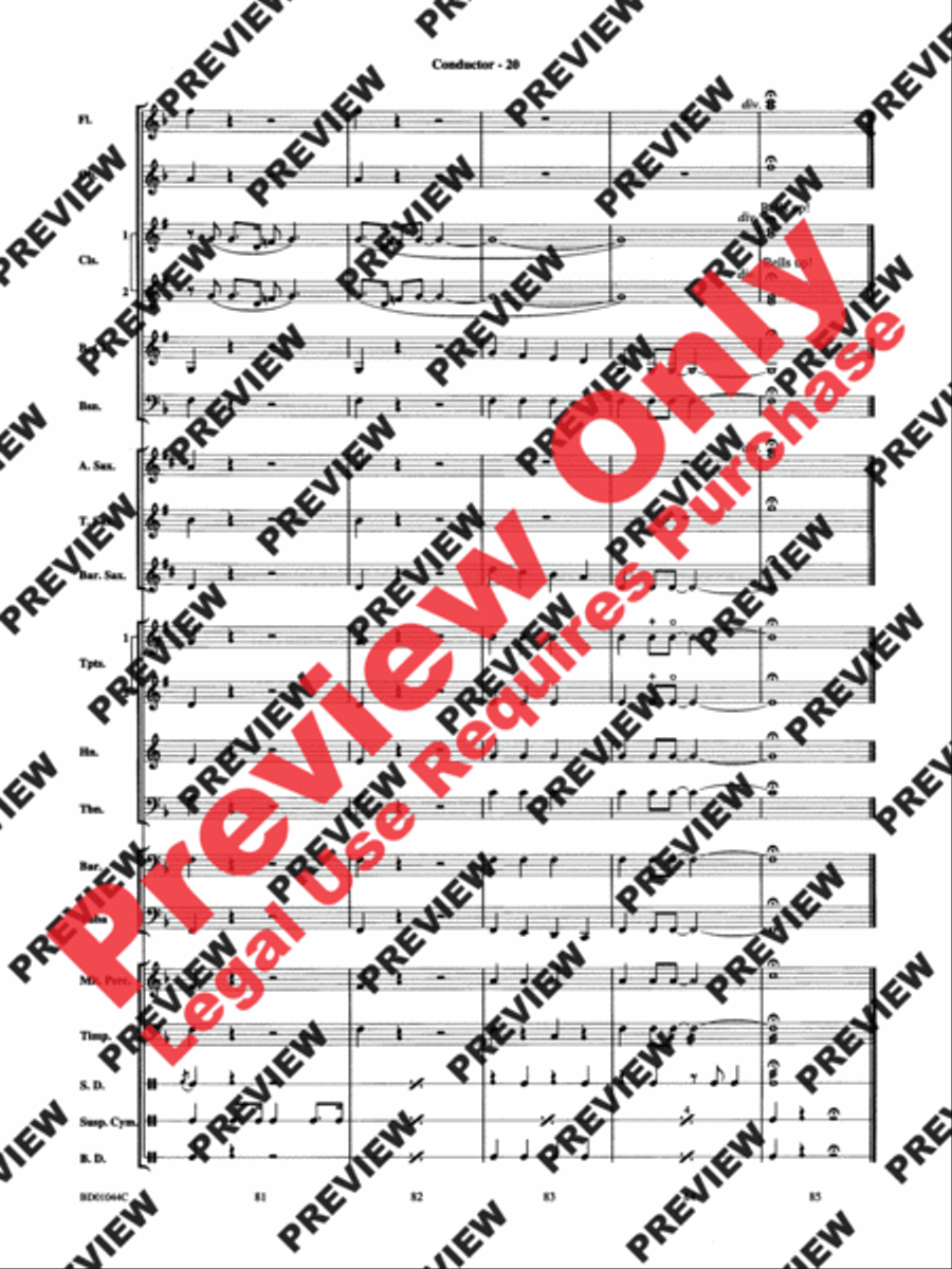Clarinet Boogie Concert Band scores gallery preview page 22