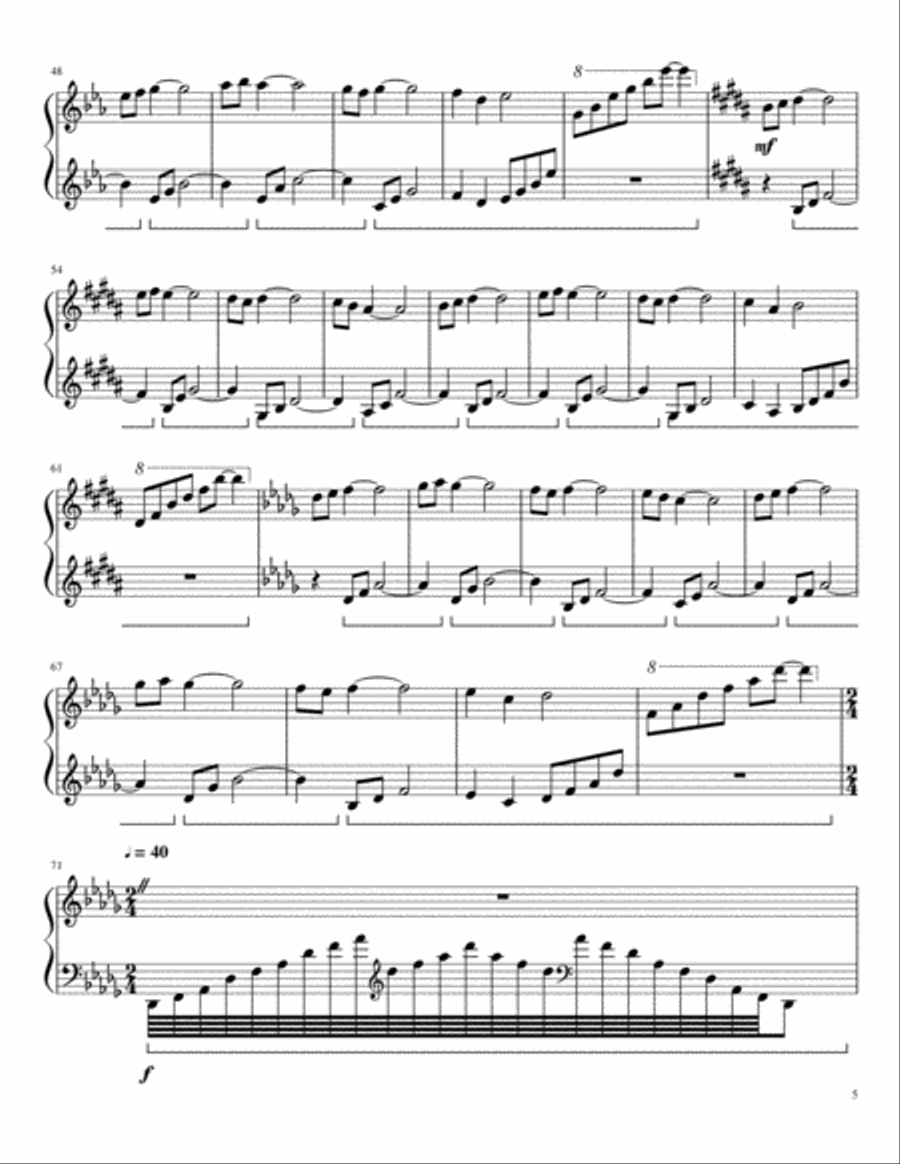 The Field of Flowers Piano Solo scores gallery preview page 5