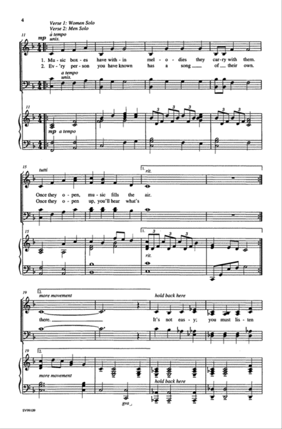The Melody Within The Melody Within 4-Part scores gallery preview page 3