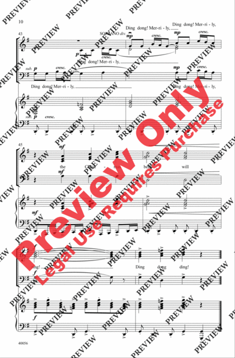 Ding Dong! Merrily on High 3-Part scores gallery preview page 9