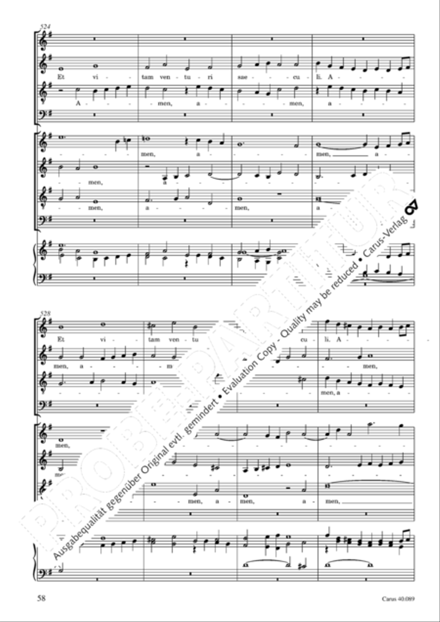 Credo a 8 voci Credo a 8 voci 4-Part scores gallery preview page 59