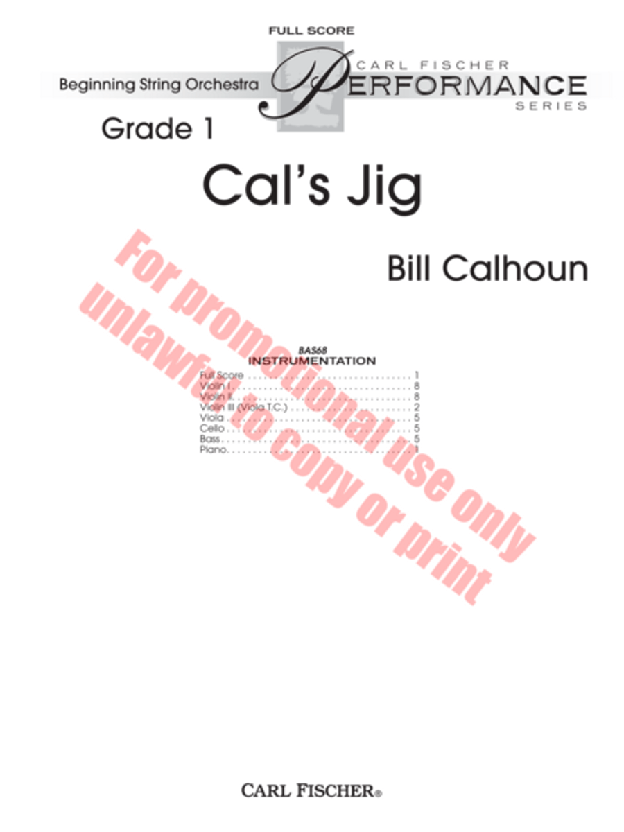 Cal's Jig String Orchestra scores gallery preview page 2