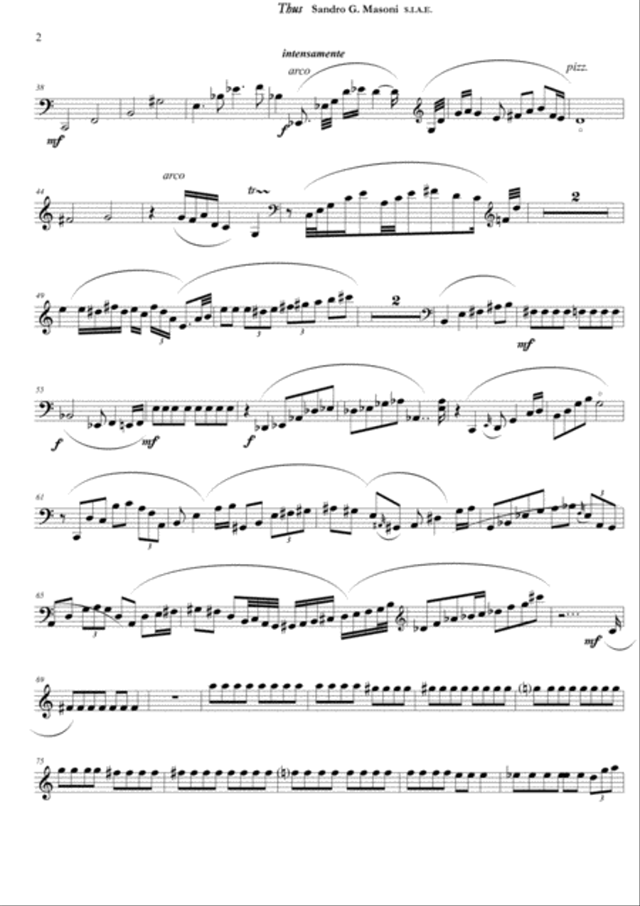 Thus ('Cello part) Thus ('Cello part) String Quartet scores gallery preview page 2