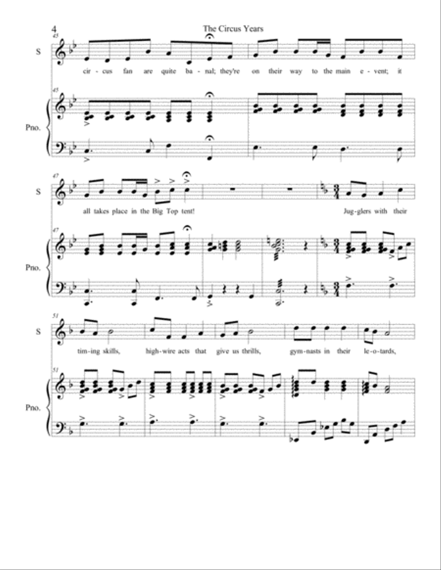 The Circus Years Voice scores gallery preview page 4