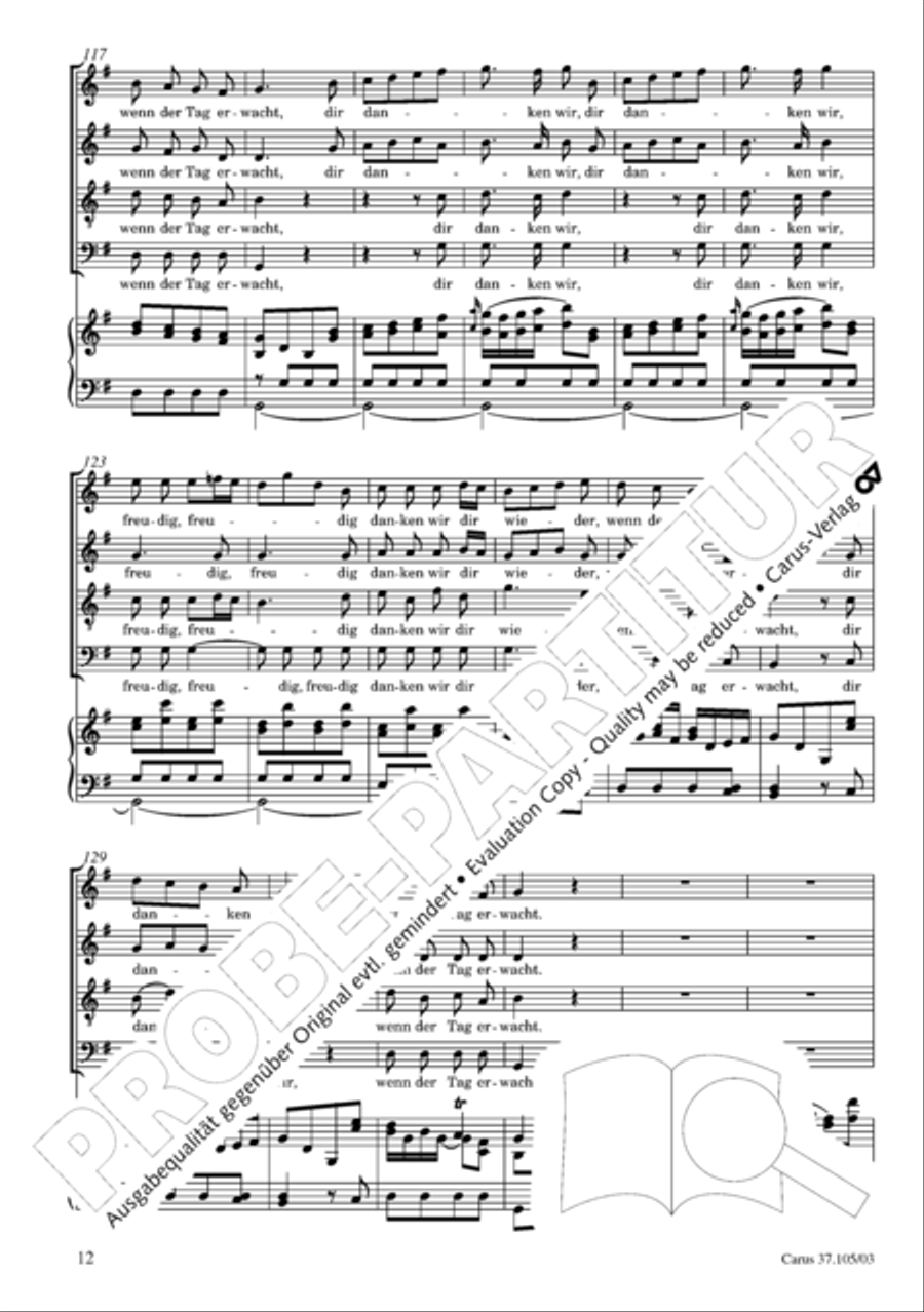 Die Freude der Hirten uber die Geburt Jesu 4-Part scores gallery preview page 13