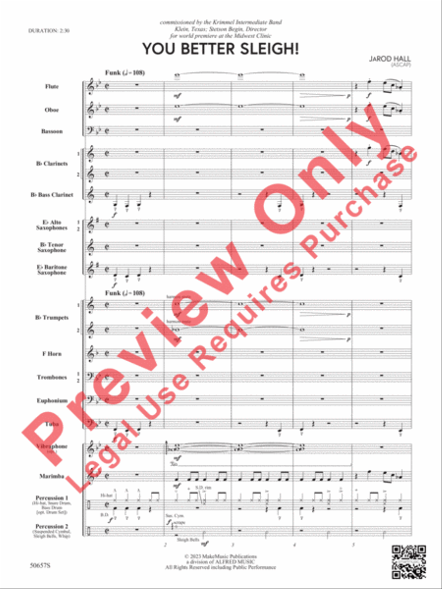 You Better Sleigh! You Better Sleigh! Concert Band scores gallery preview page 4
