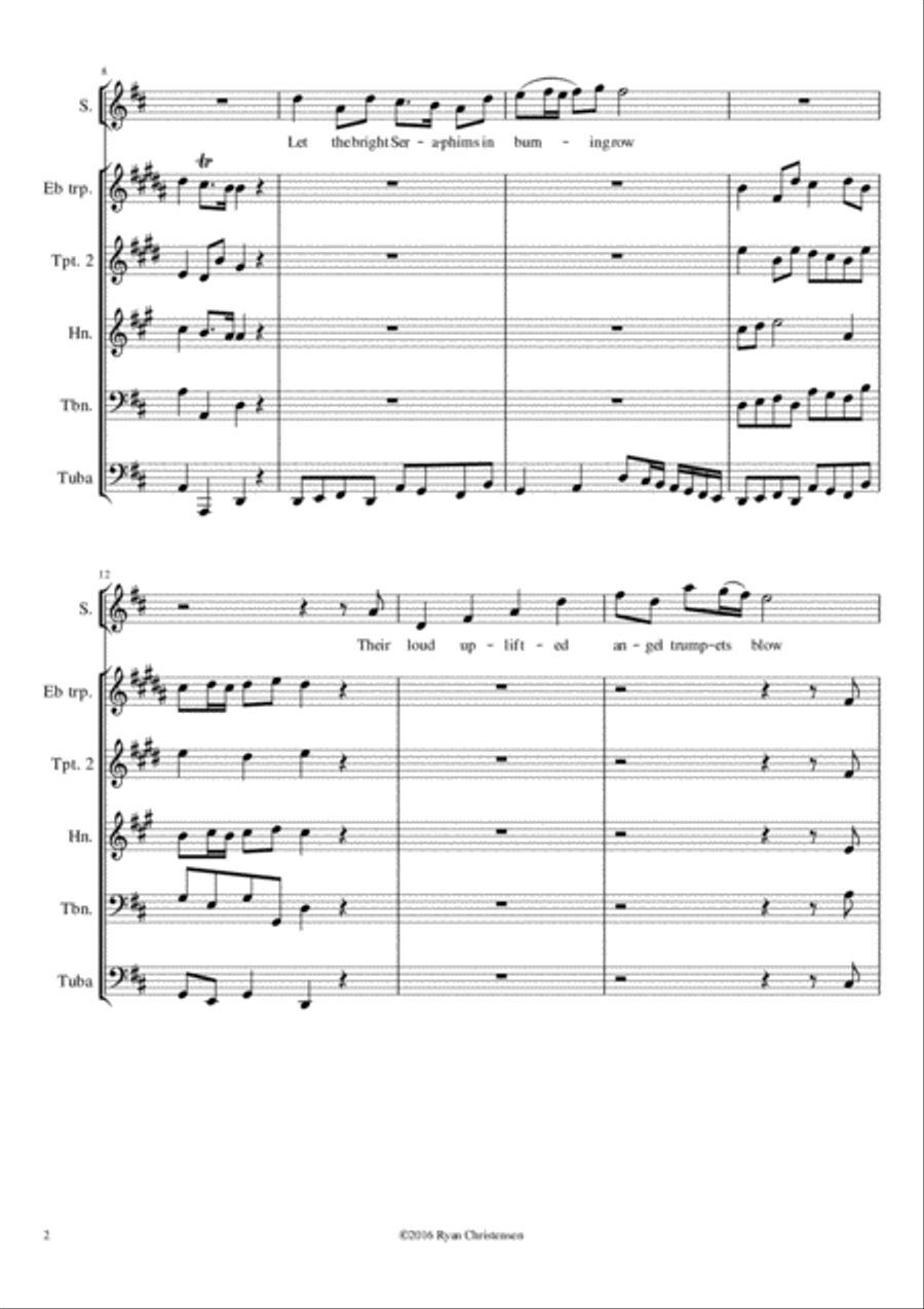 Let the Bright Seraphim Small Ensemble scores gallery preview page 4