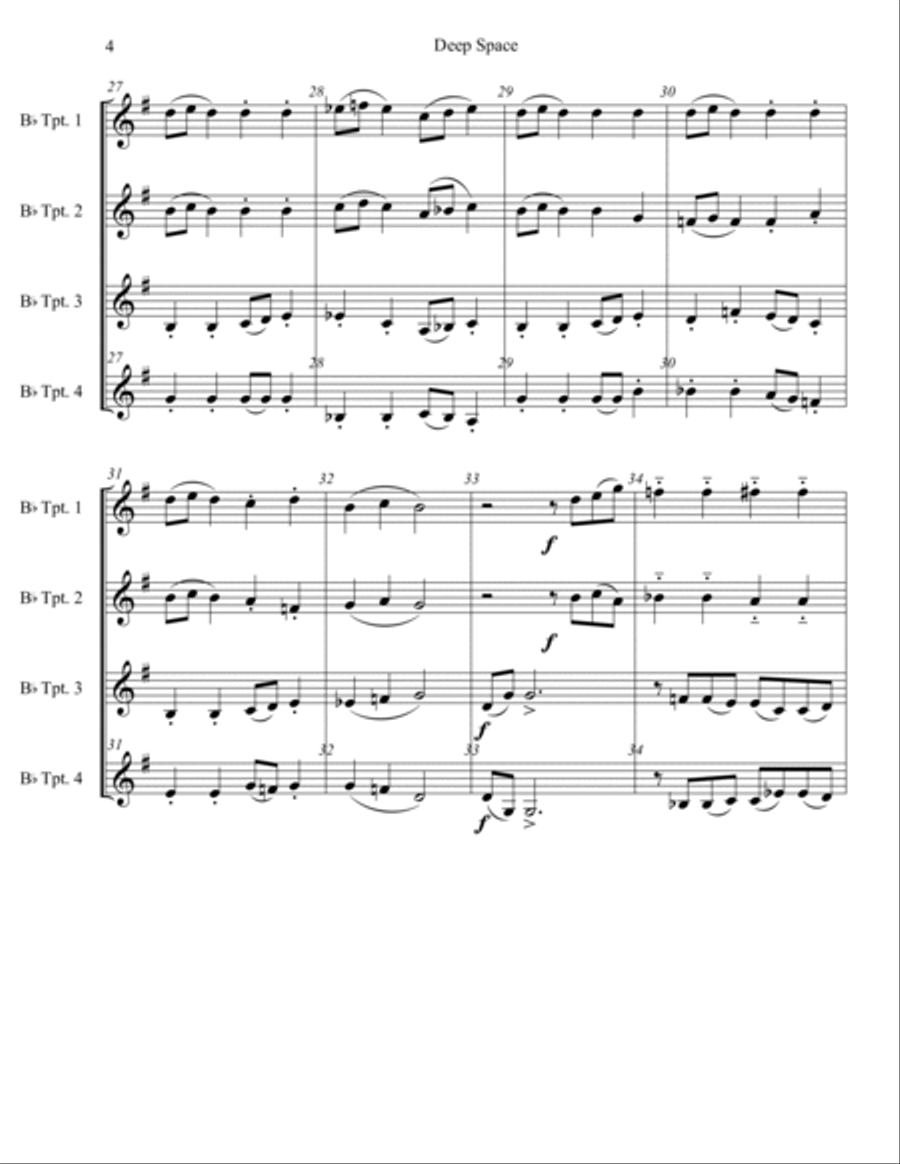 Deep Space Exploration Brass Ensemble scores gallery preview page 5