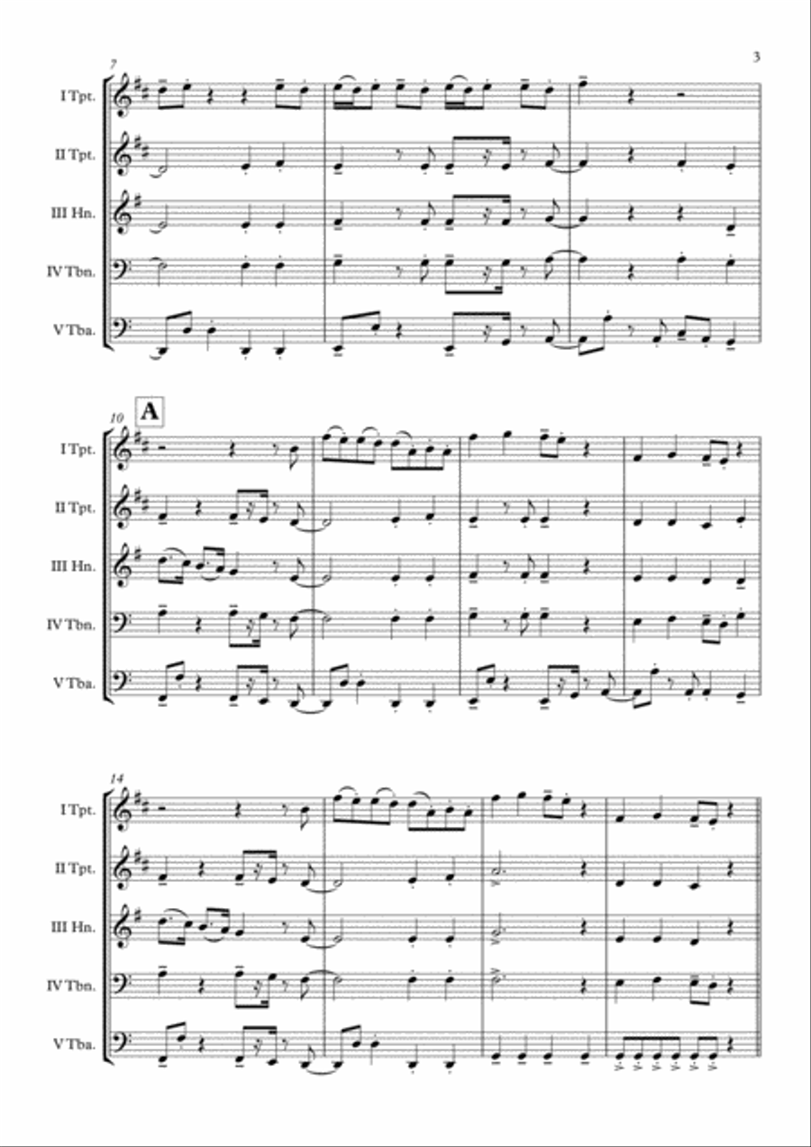 Treasure Brass Quintet scores gallery preview page 4