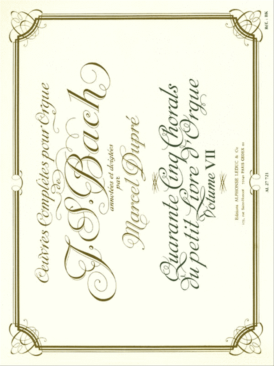 The Little Organ Book - Forty-five Organ Chorals (organ) Organ scores gallery preview page 1