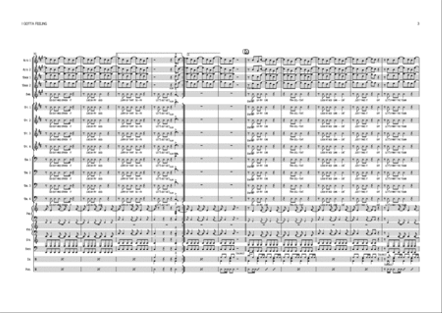 I Gotta Feeling Saxophone scores gallery preview page 3