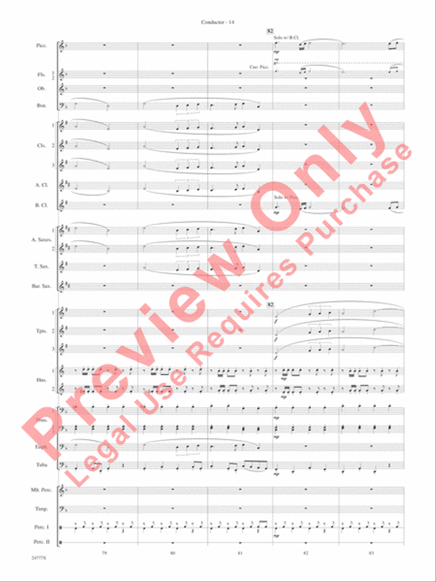 Harry at Hogwarts (from Harry Potter and the Goblet of Fire) Concert Band scores gallery preview page 16