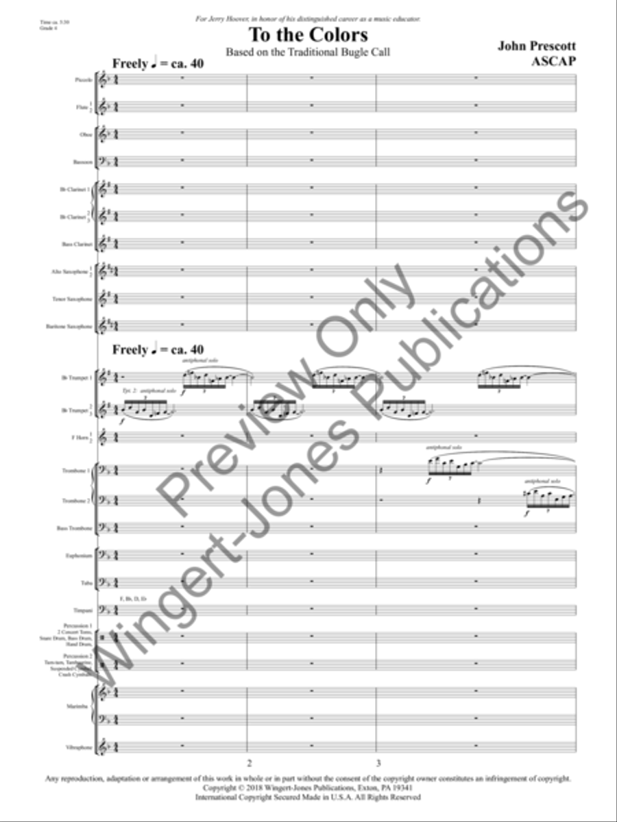 To The Colors Concert Band scores gallery preview page 4