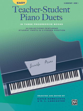 Book cover for Easy Teacher-Student Piano Duets in Three Progressive Books, Book 1