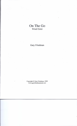 Book cover for On The Go (Wind Octet)