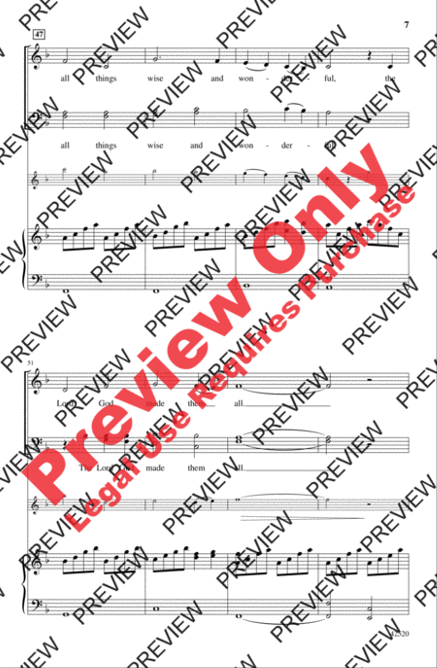 The Lord Made Them All The Lord Made Them All 4-Part scores gallery preview page 7