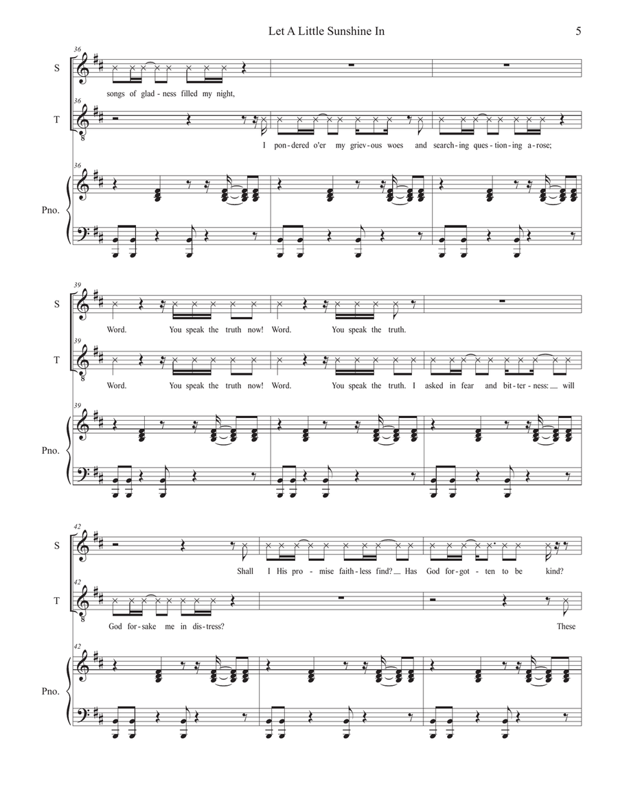 Let A Little Sunshine In (2-part choir - (Soprano and Tenor) 2-Part scores gallery preview page 5