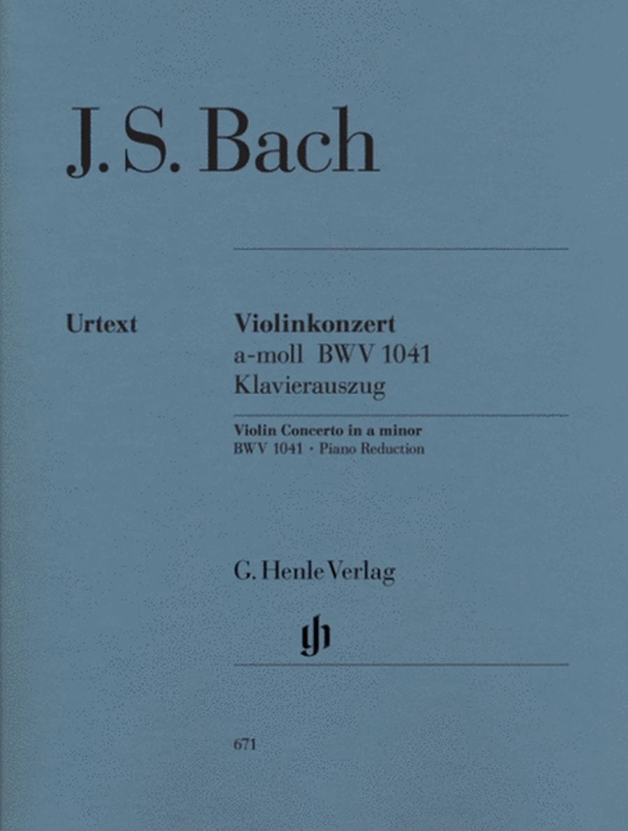 Bach - Concerto Bwv 1041 A Min Violin/Piano