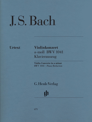Bach - Concerto Bwv 1041 A Min Violin/Piano