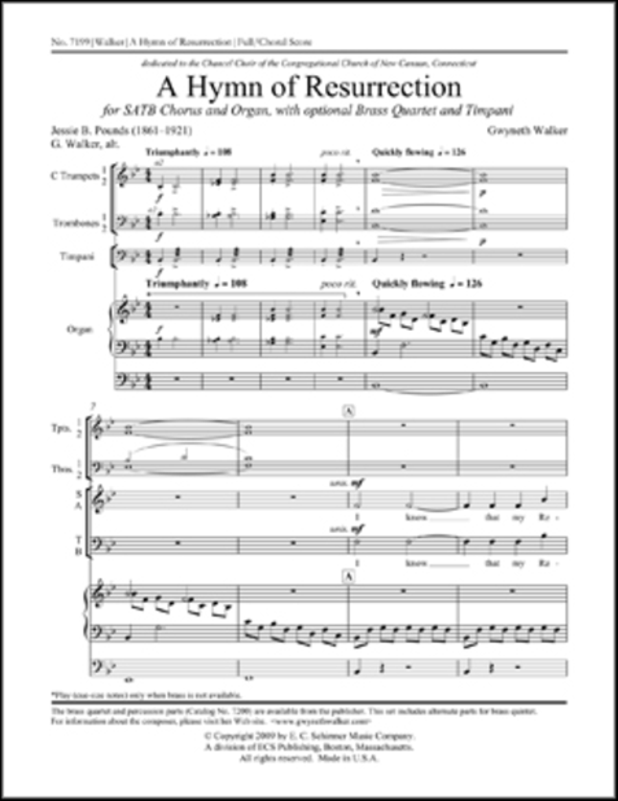 A Hymn of Resurrection (Full/Choral Score) image number null