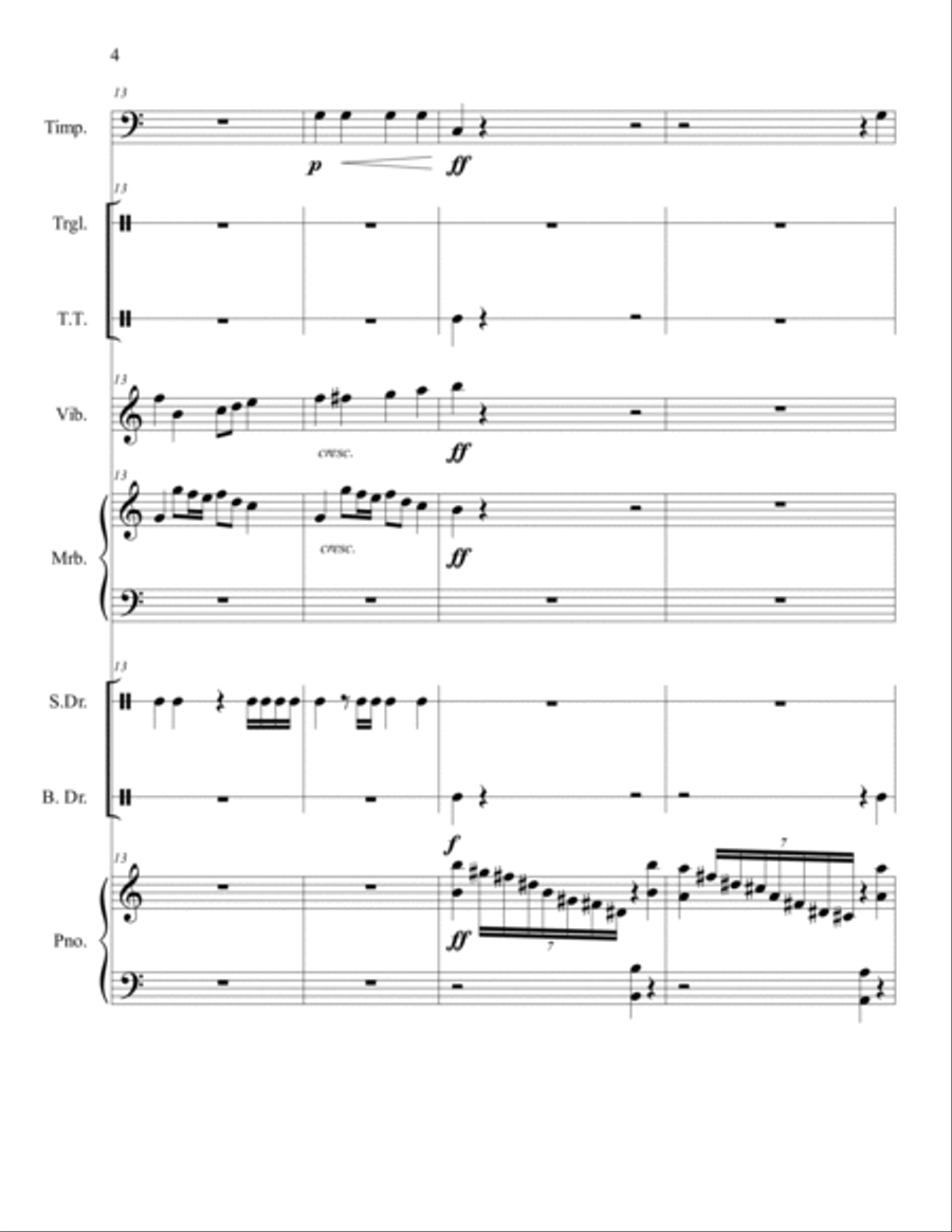 Percussion Work 1, Op. 5 Small Ensemble scores gallery preview page 4
