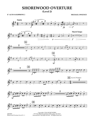 Shorewood Overture (for Multi-level Combined Bands) - Eb Alto Saxophone 2 (Level 2)