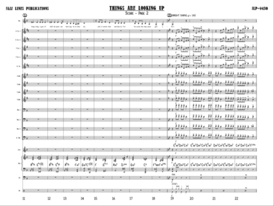 Things Are Looking Up Big Band scores gallery preview page 7