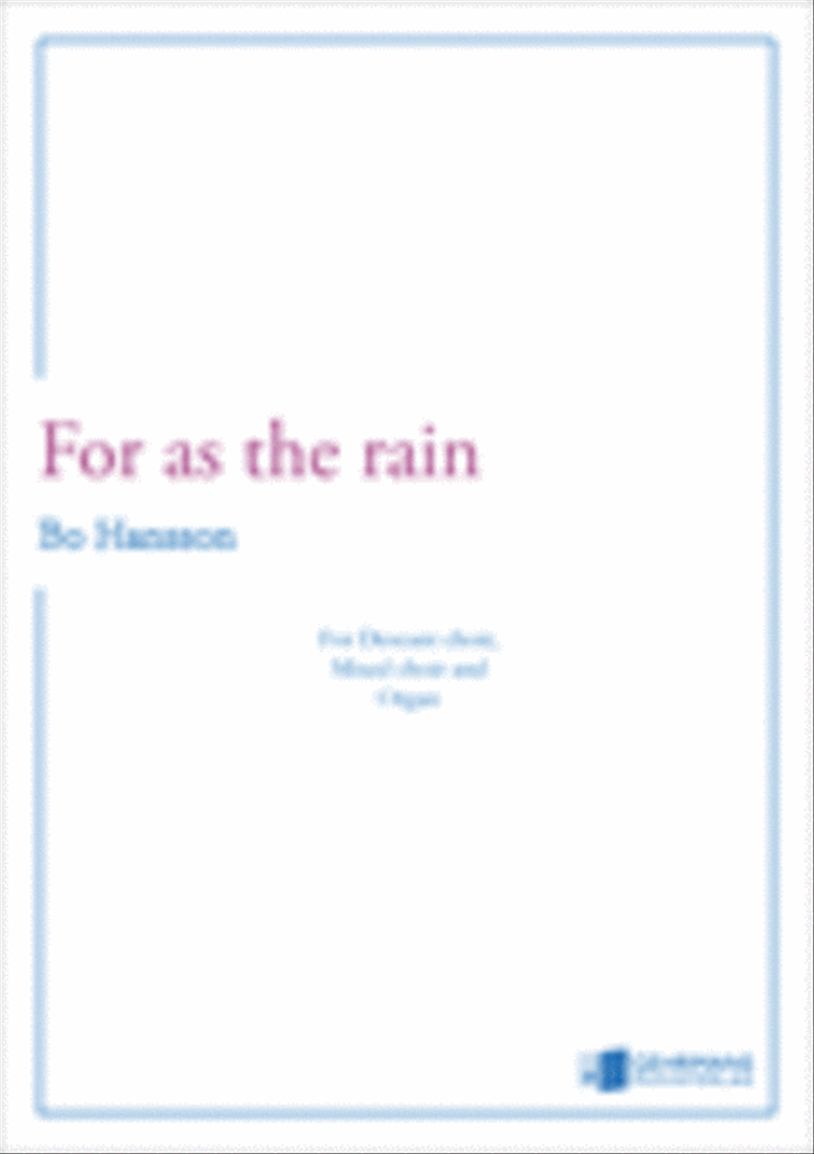 For as the rain SSA scores gallery preview page 1
