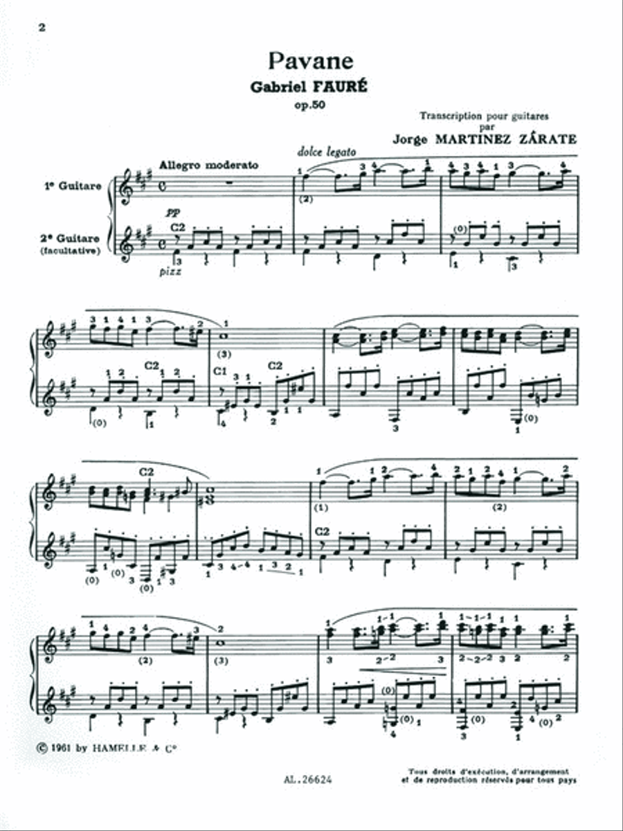 Pavane Op.50 Acoustic Guitar scores gallery preview page 2