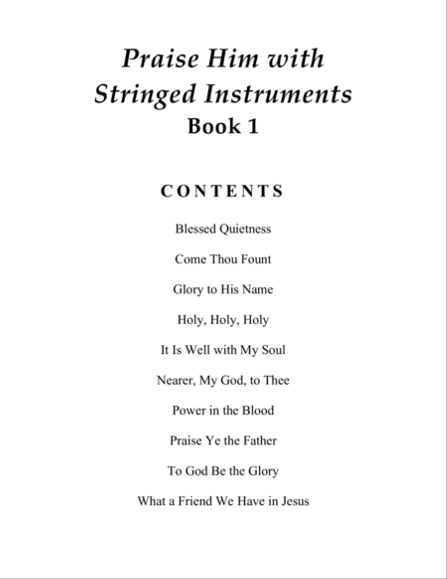 Praise Him with Stringed Instruments, Book 1 (Collection of 10 Hymns for Violin Duet with Piano) String Duet scores gallery preview page 3