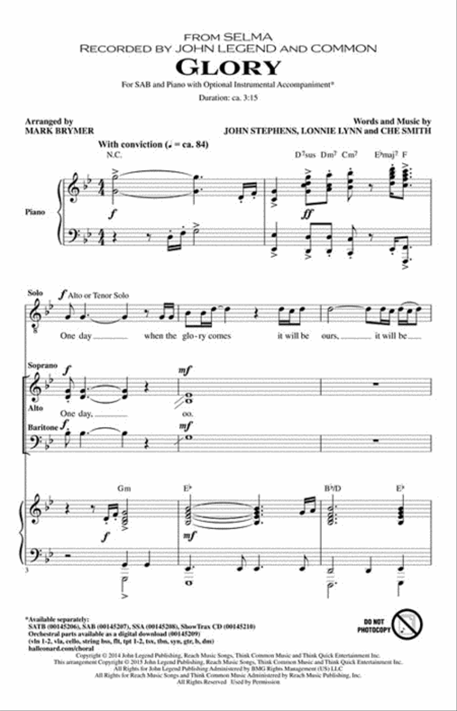 Glory Glory 4-Part scores gallery preview page 2