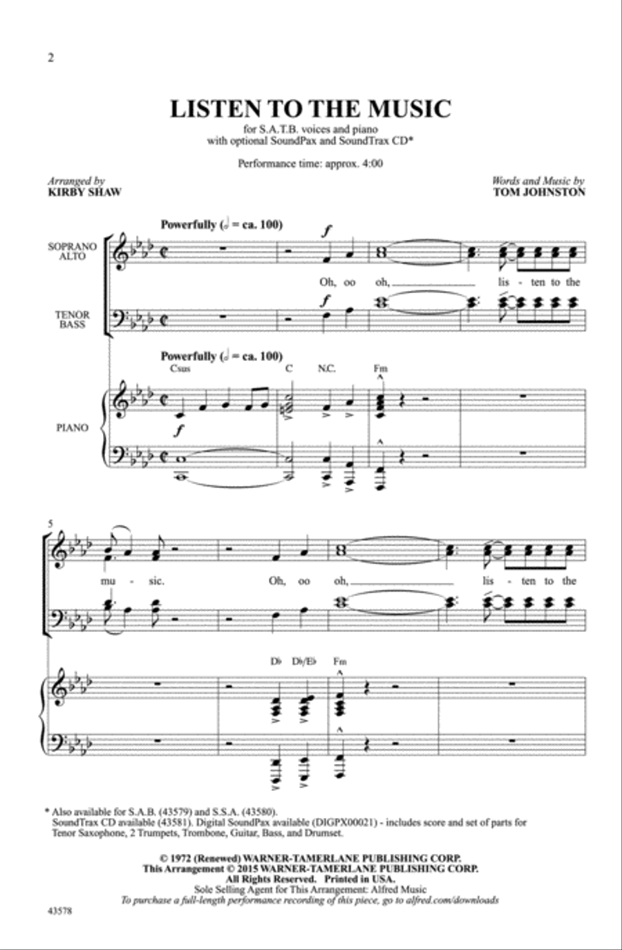 Listen to the Music Choir scores gallery preview page 1