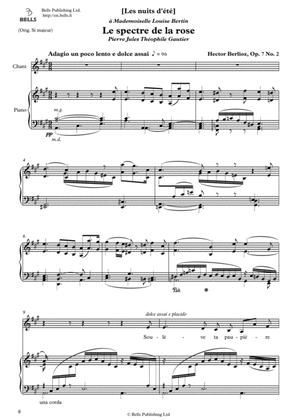 Book cover for La spectre de la rose, Op. 7 No. 2 (A Major)