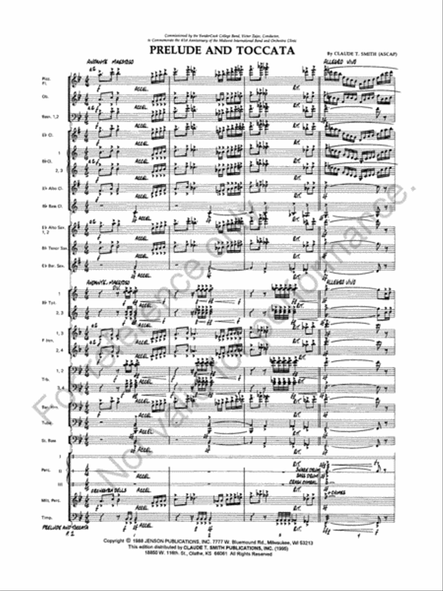 Prelude And Toccata Concert Band scores gallery preview page 2