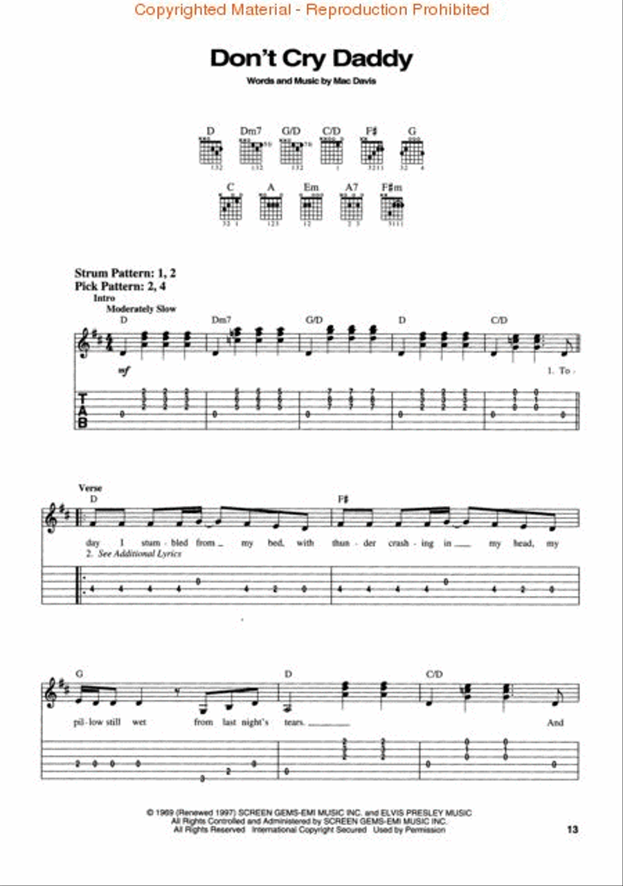 Elvis Country Favorites Elvis Country Favorites Electric Guitar scores gallery preview page 4