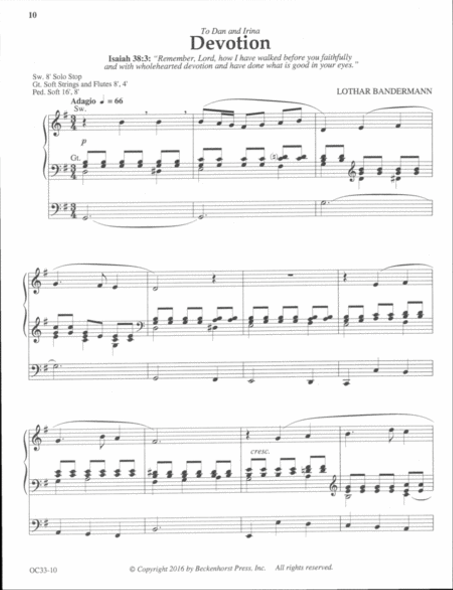 In His Presence Organ scores gallery preview page 7