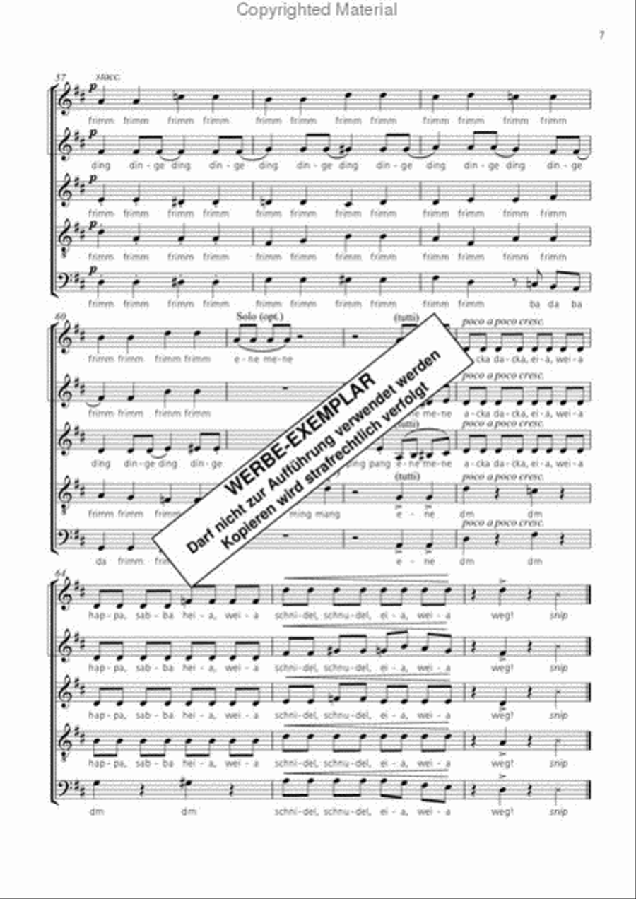 Wenn ich vergnugt bin Wenn ich vergnugt bin A Cappella scores gallery preview page 6