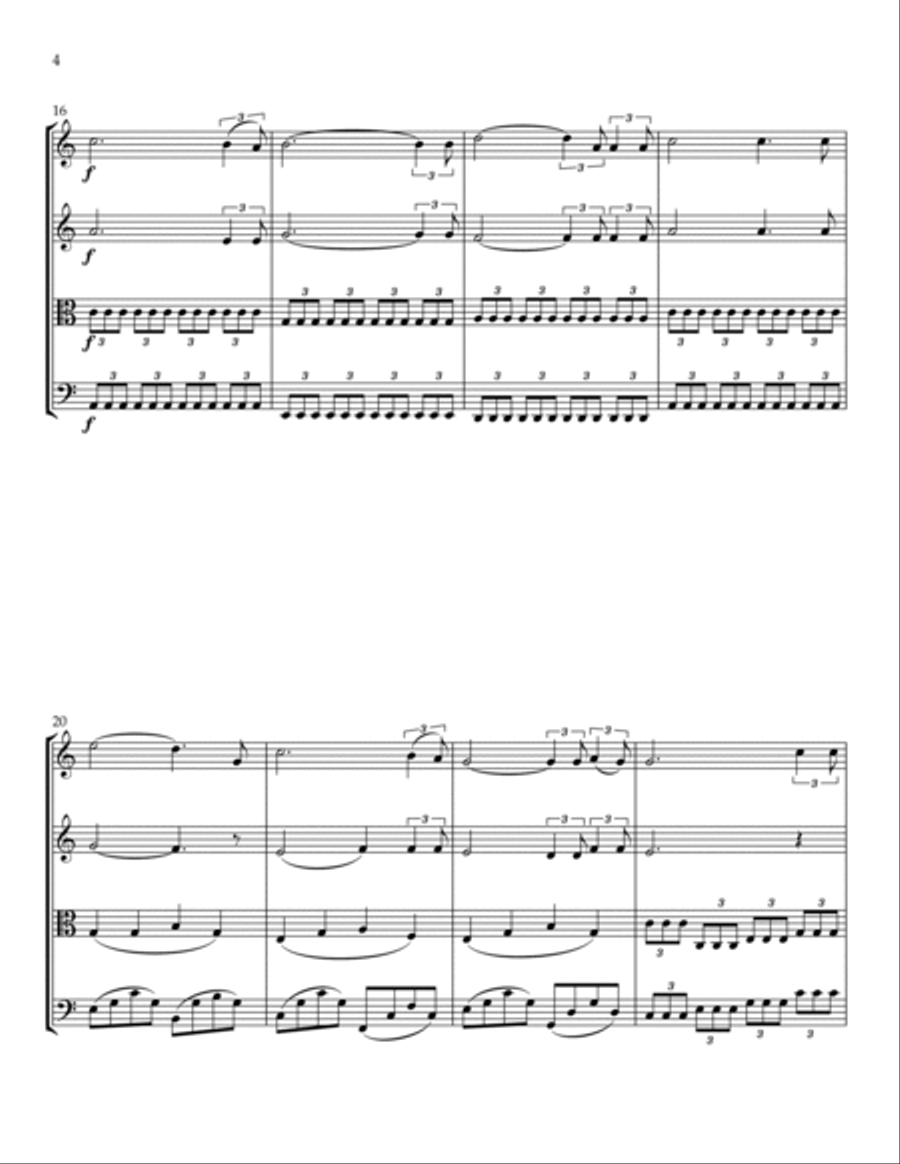 O Holy Night - Cantique de Noël String Quartet scores gallery preview page 5