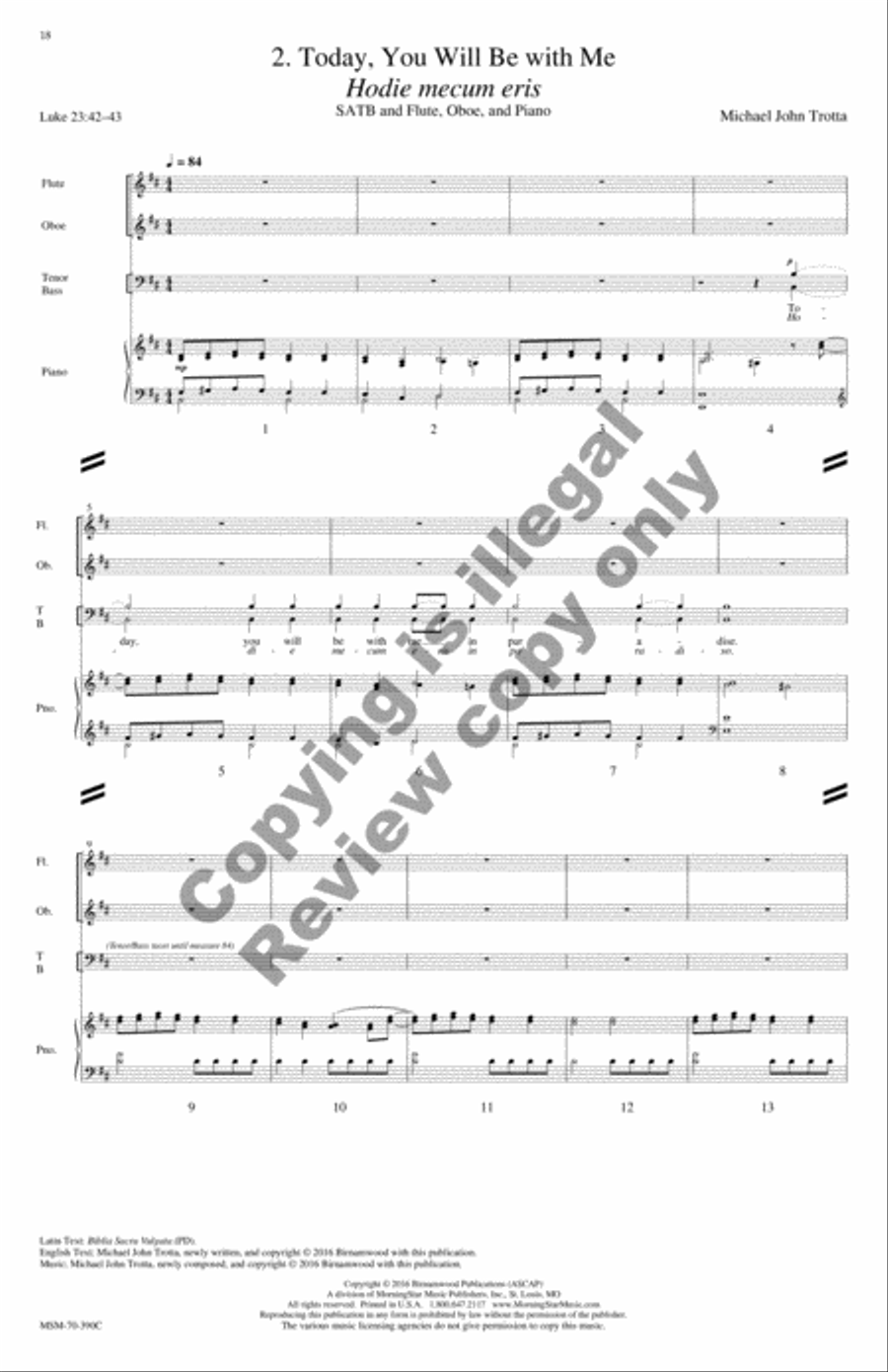 Seven Last Words (Chamber Ensemble Score) Choir scores gallery preview page 31