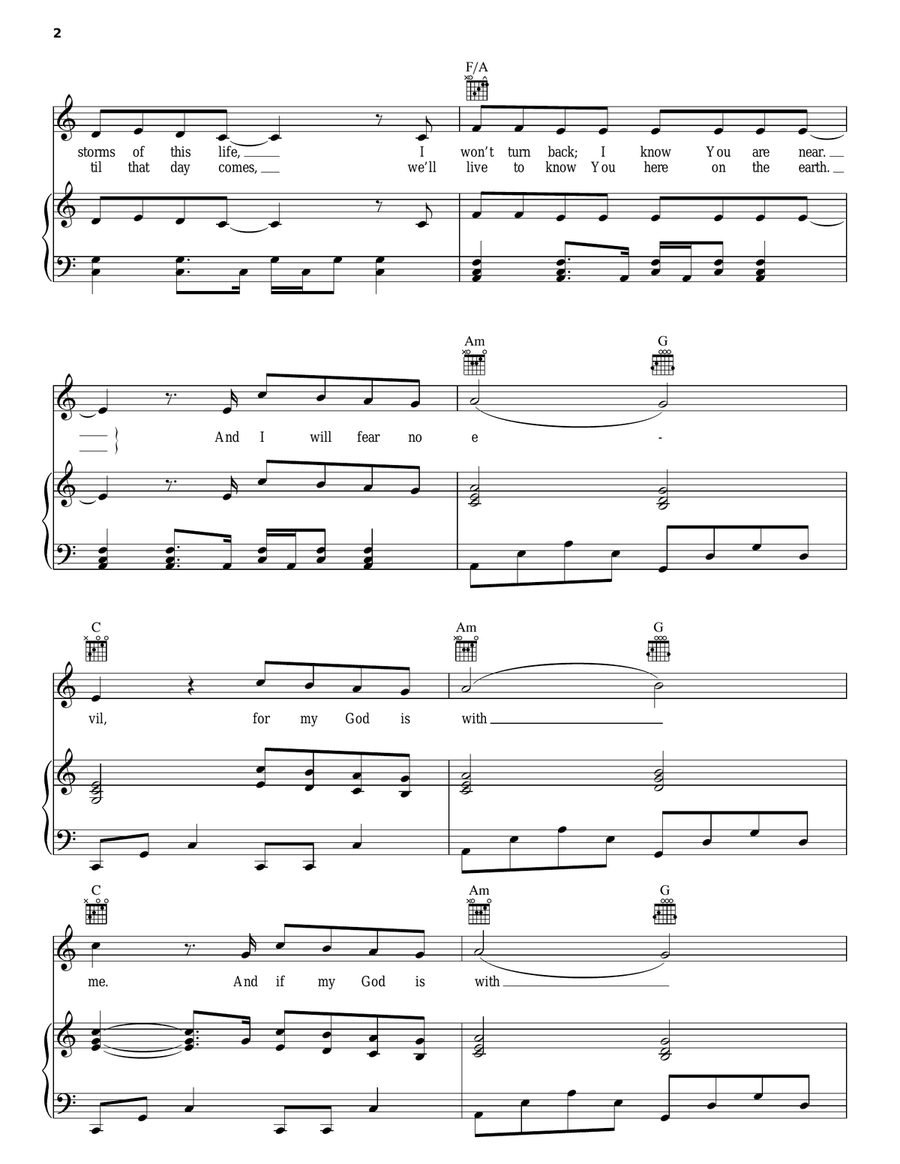 You Never Let Go Piano, Vocal, Guitar scores gallery preview page 2