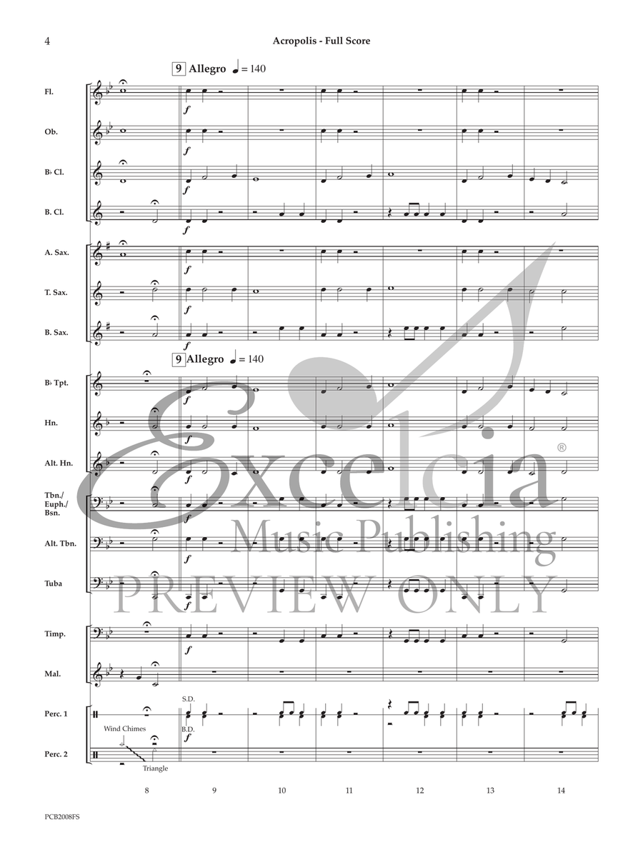 Acropolis (Score) Concert Band scores gallery preview page 4