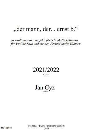 Book cover for Der mann, der ... ernst b.