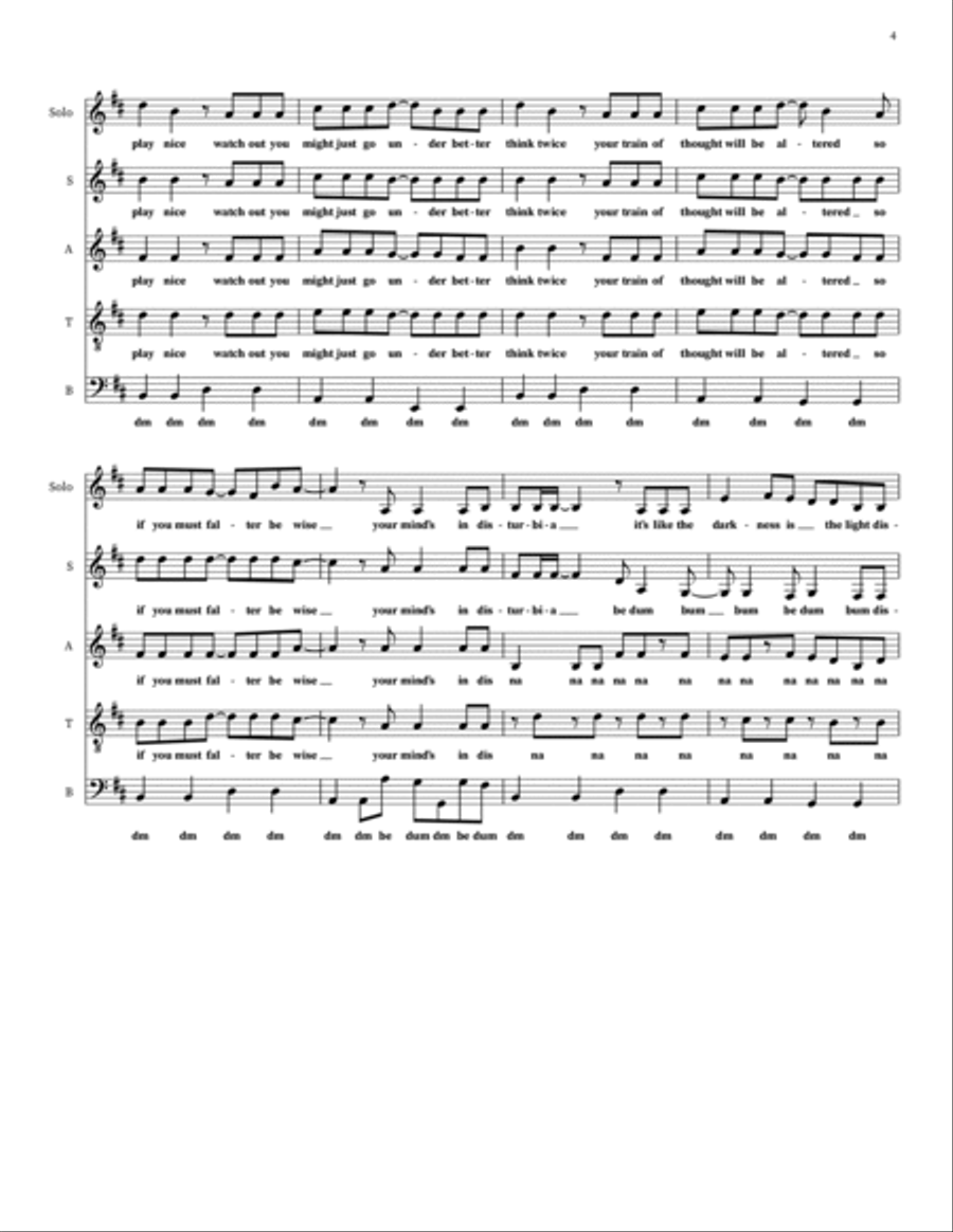 Disturbia Disturbia 4-Part scores gallery preview page 4