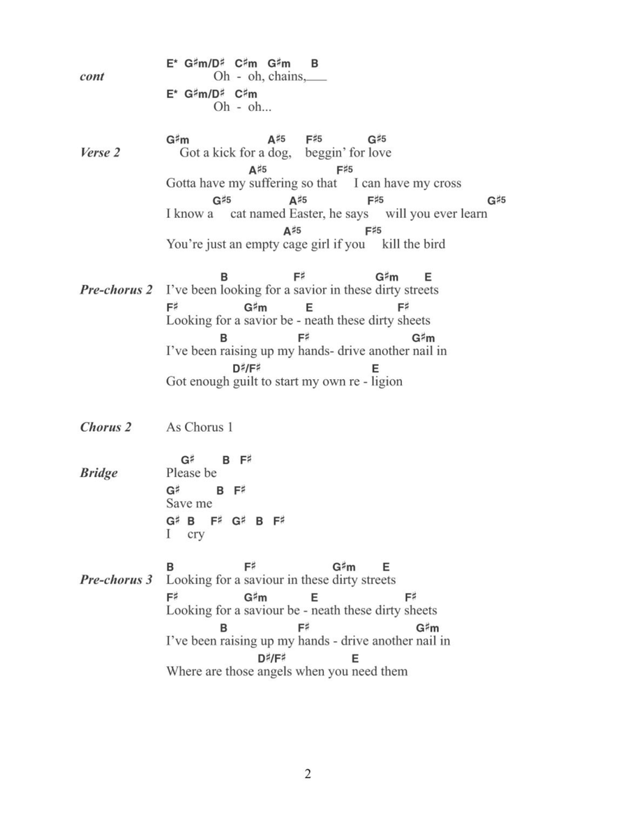 Crucify Acoustic Guitar scores gallery preview page 2