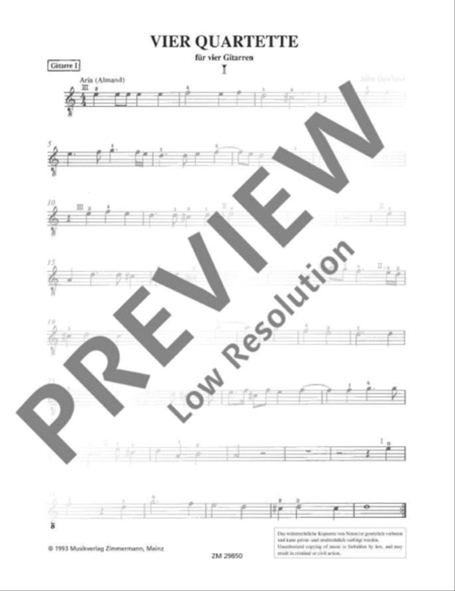 Four Quartets Guitar Ensemble scores gallery preview page 19