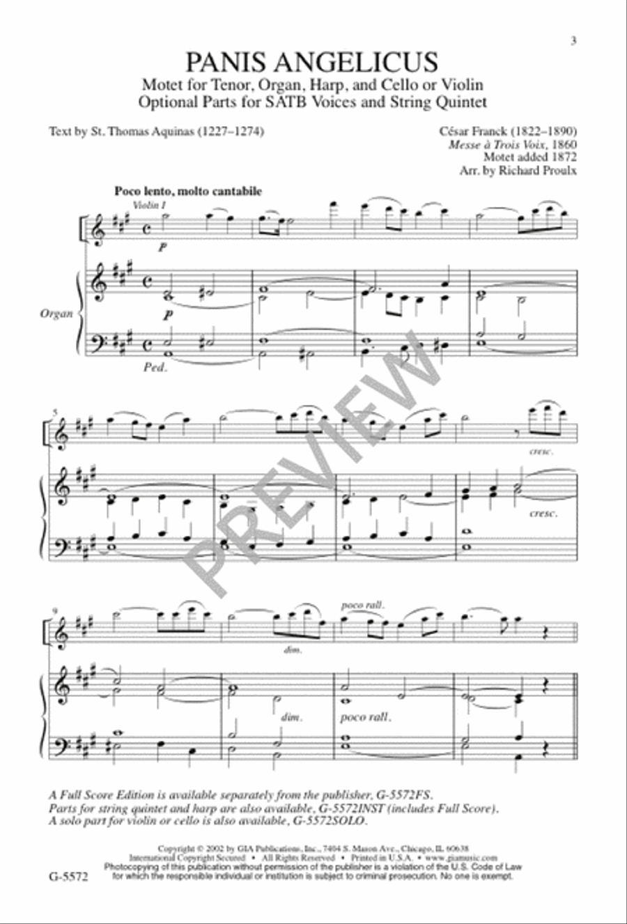 Panis Angelicus 4-Part scores gallery preview page 2