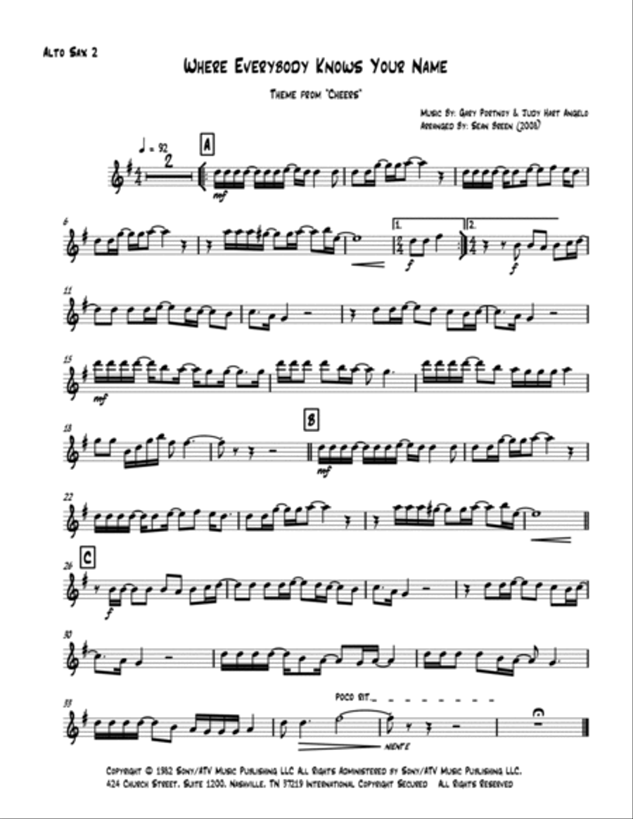 Where Everybody Knows Your Name Jazz Ensemble scores gallery preview page 6