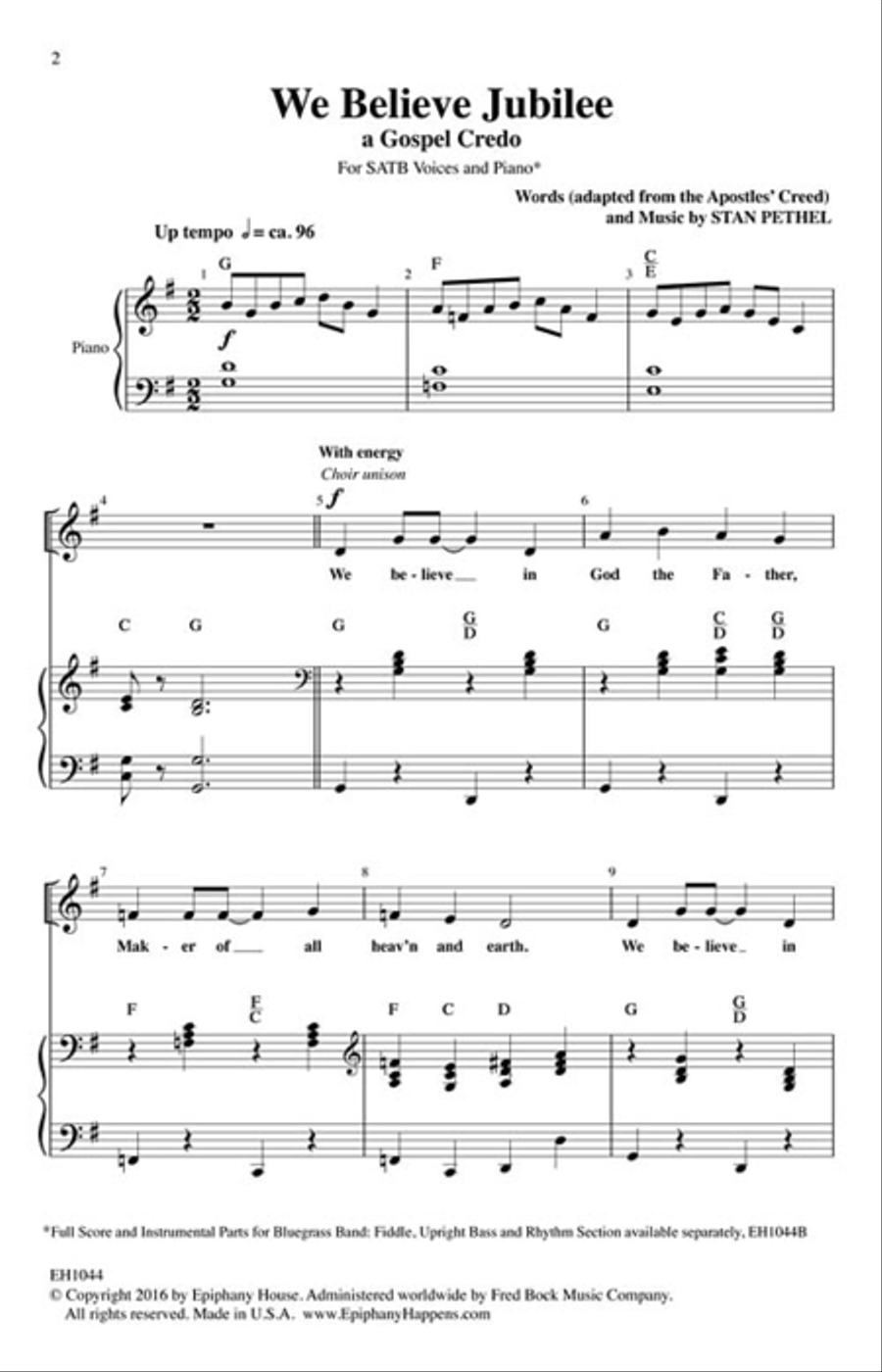 We Believe Jubilee 4-Part scores gallery preview page 2
