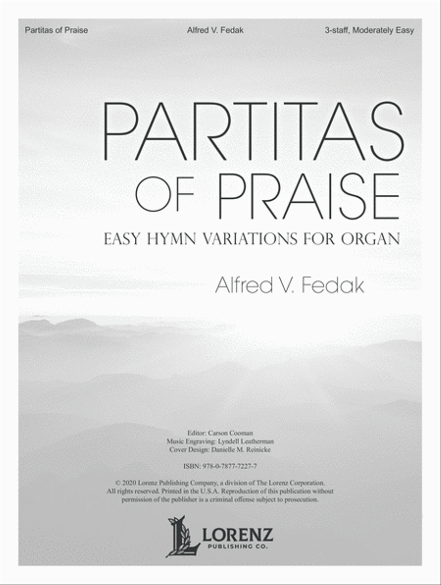 Partitas of Praise Organ scores gallery preview page 1